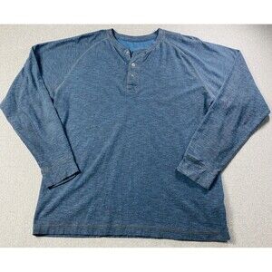Vintage Redhead Henley Shirt Blue Size L ( See Pic)